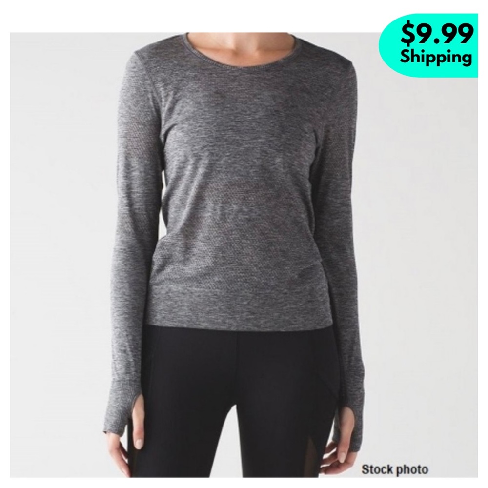 ❌SOLD❌ LULULEMON “Breeze By” Long Sleeve II in Heathered Black, 10